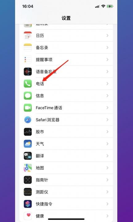 苹果13怎么设置骚扰电话拦截第1步