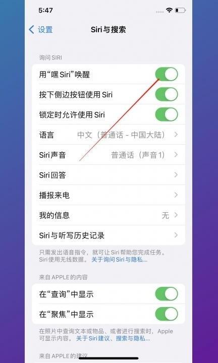 怎么重新设置siri第3步