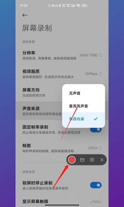 手机录屏怎么才能录对方声音第5步