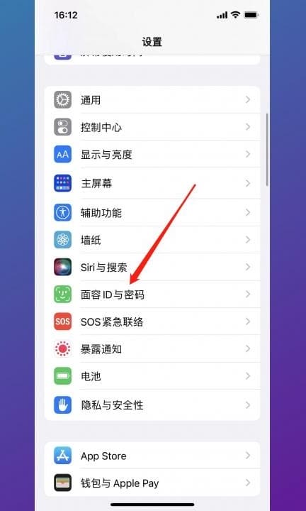 戴口罩解锁iphone在哪设置 第1步