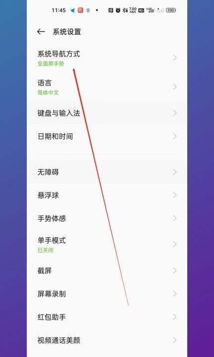 opporeno9怎么设置返回键第2步