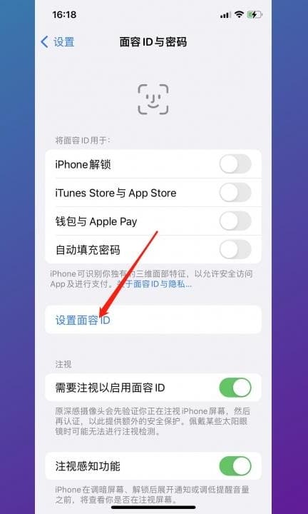 戴口罩解锁iphone在哪设置 第3步