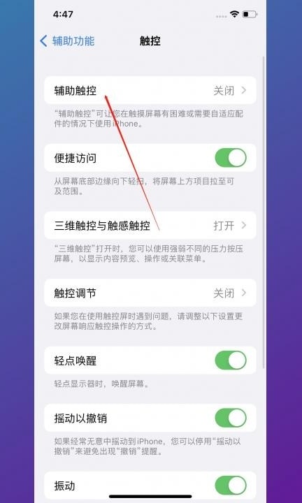 苹果手机怎么打开悬浮球? 第3步