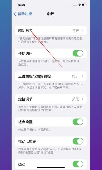 苹果手机怎么设置返回键第3步