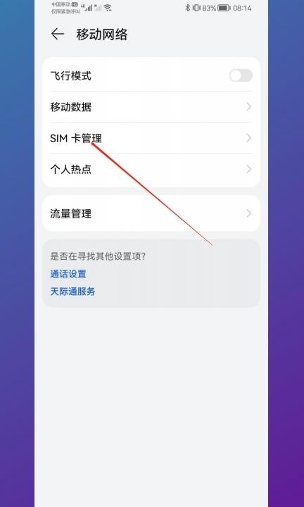 双卡设置在哪里第2步