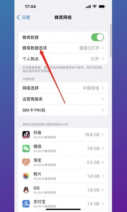 iphone13关闭5g开关第2步