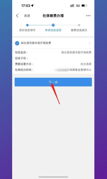 手机上怎么缴纳城乡居民医保第6步
